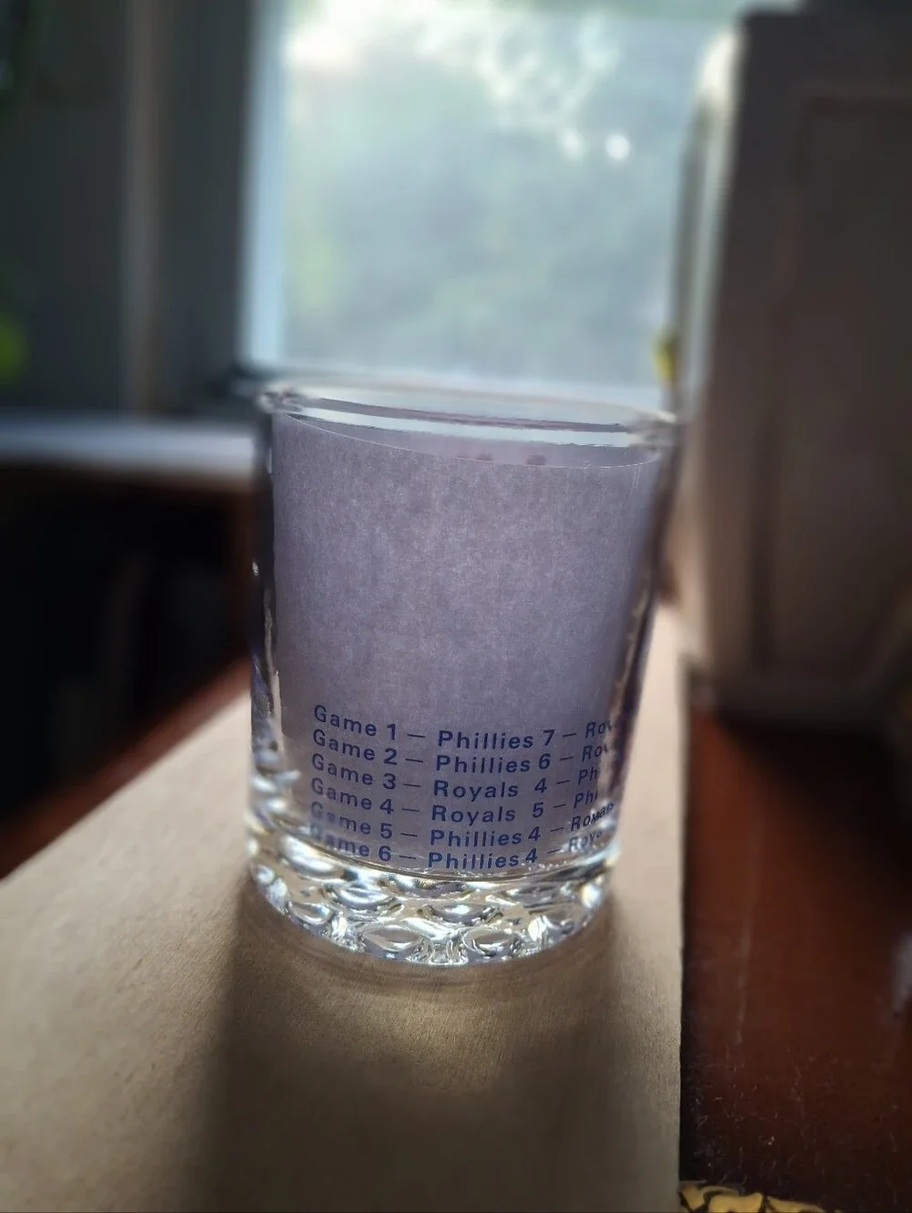 Philadelphia Phillies 1980 World Champion Collectible Rocks Glass